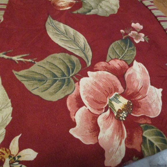 Wilkinsons Upholstery Window Valance Red Gold Stripe Butterfly Dragonfly Floral - Picture 4 of 5